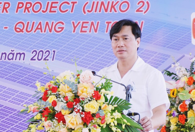 Chủ tịch UBND tỉnh Quảng Ninh Nguyễn Tường Văn phát biểu tại buổi lễ.