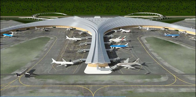 Mô hình sân bay Long Thành. (Ảnh do ACV cung cấp)
