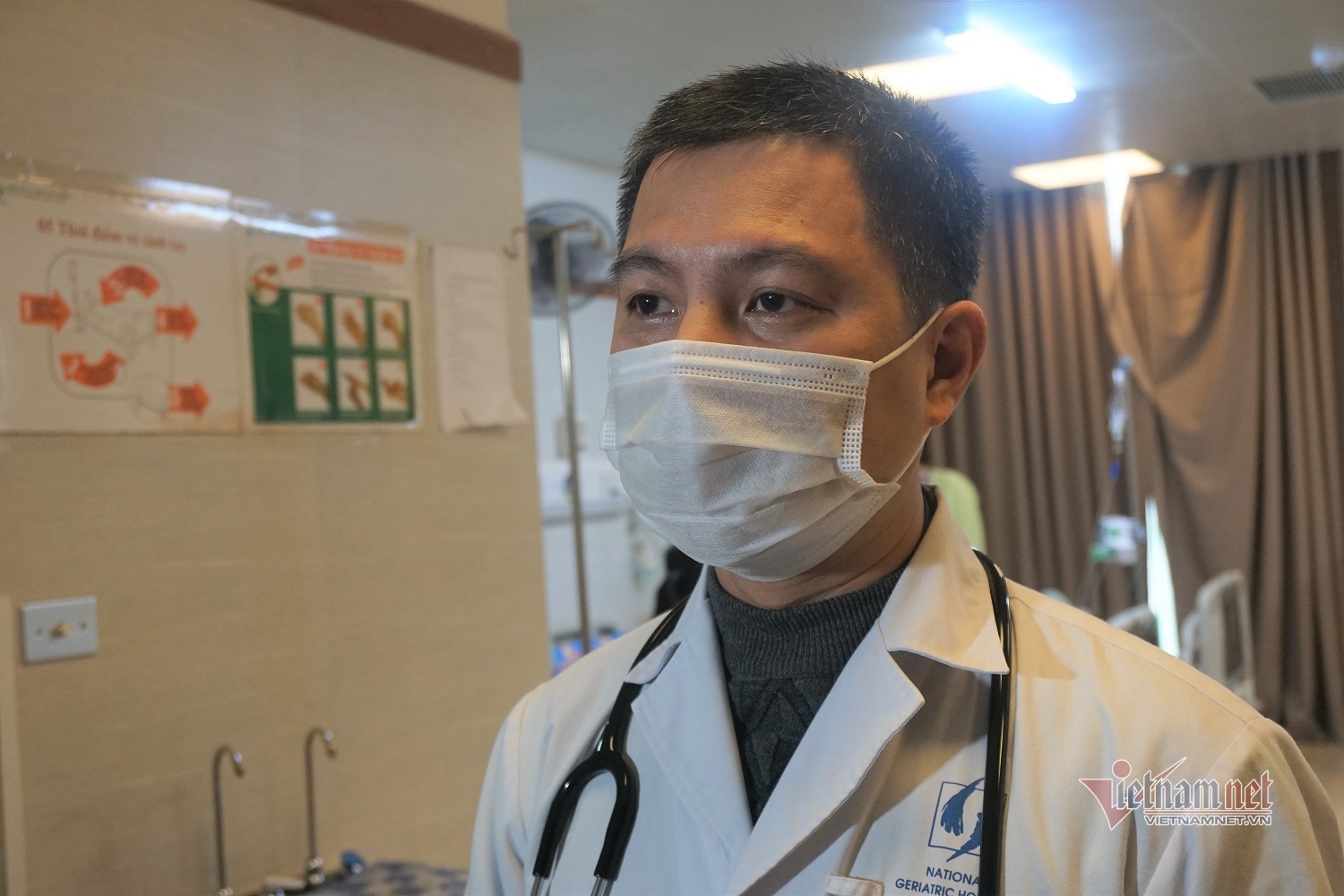  Bác sĩ Nguyễn Danh Cường, Phó trưởng khoa Cấp cứu và Đột quỵ, Bệnh viện Lão khoa Trung ương - Ảnh: N.Liên