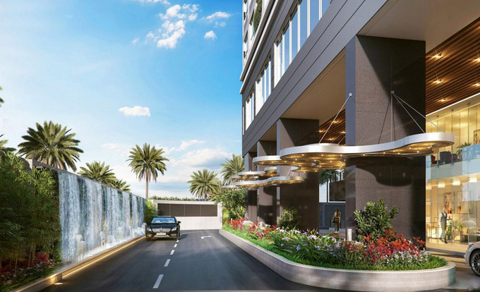 Phối cảnh sảnh đón như khách sạn 5 sao của dự án căn hộ hạng sang vừa công bố giá bán 18.000 USD một m2.